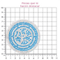 Hoja circulo ceramica azul indigo (24x40) P202HC