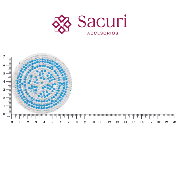 Hoja circulo ceramica azul indigo (24x40) P202HC