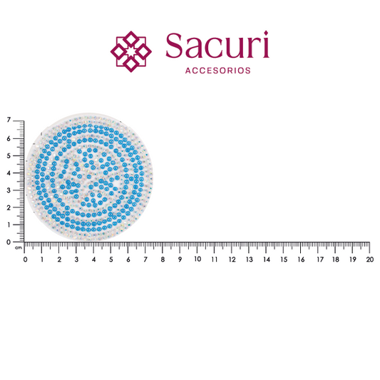 Hoja circulo ceramica azul indigo (24x40) P202HC