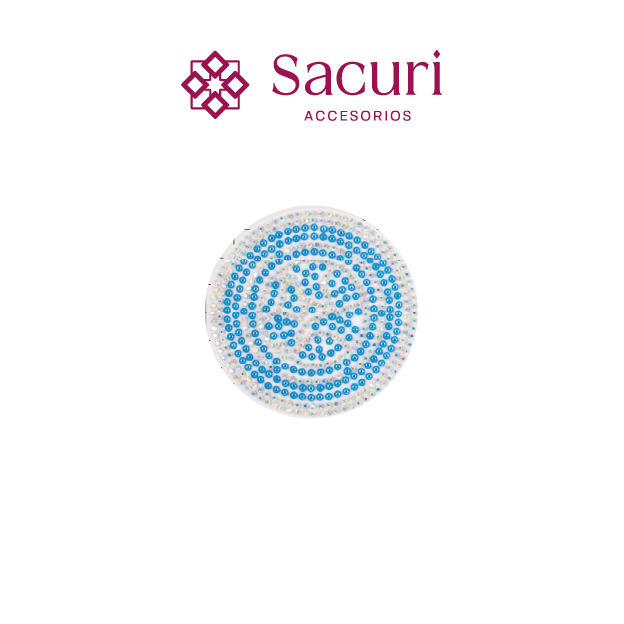 Hoja circulo ceramica azul indigo (24x40) P202HC