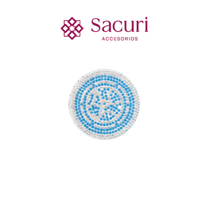 Hoja circulo ceramica azul indigo (24x40) P202HC