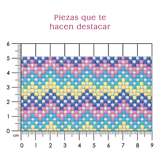 Hoja Acrílico cuadro 2 mm con cristal zig zag (24x40) P208HC