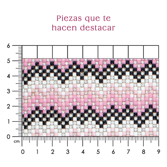 Hoja Acrílico cuadro 2 mm con cristal zig zag (24x40) P208HC