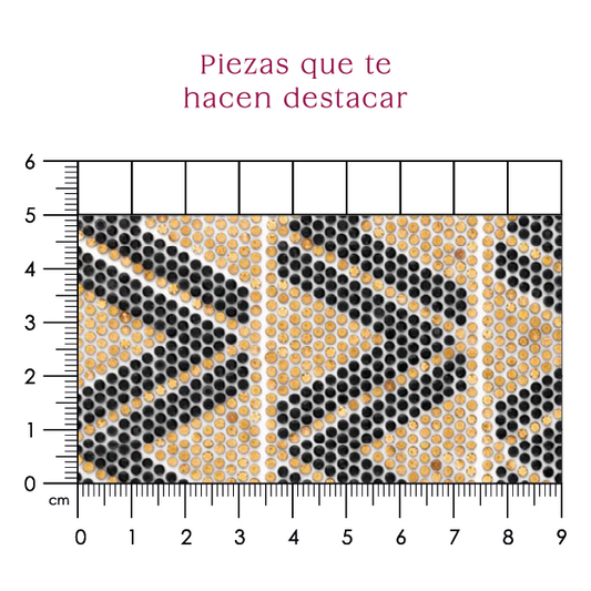 Hoja de cristal  2.2 mm V golden + negro (24x40) P209HC