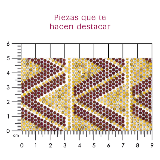 Hoja de cristal  2.2 mm V golden + rojo (24x40) P210HC