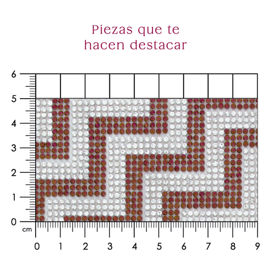 Hoja de cristal 2 mm grecas cristal + tinto (24x40) P217HC
