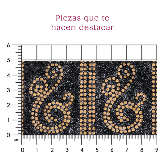 Hoja de cristal grecas golden + negro (24x40) P223HC
