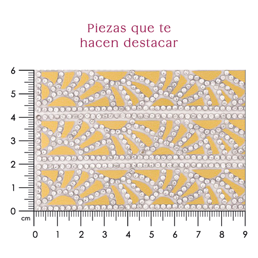 Hoja de cristal rombo PVC + cristal (24x40) P225HC