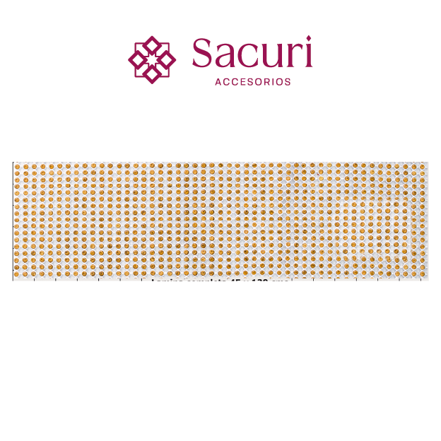 Malla cadena 2 mm plata con golden (35x120) P230HC