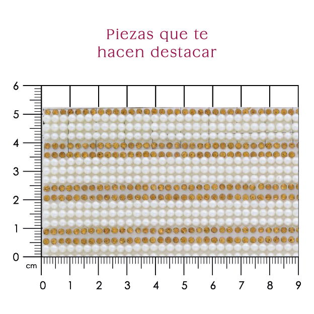 Hoja de cristal líneas perla + golden (24x40) P238HC