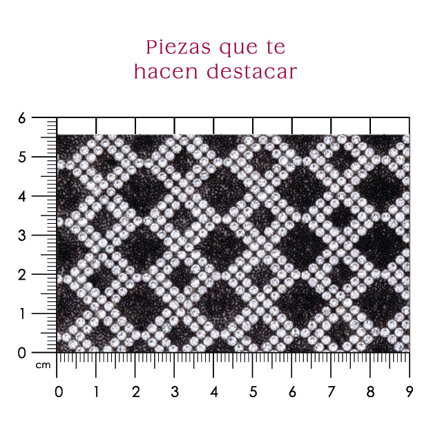Hoja de cristal rombos + negro (24x40) P239HC