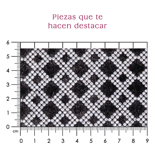 Hoja de cristal rombos + negro (24x40) P239HC