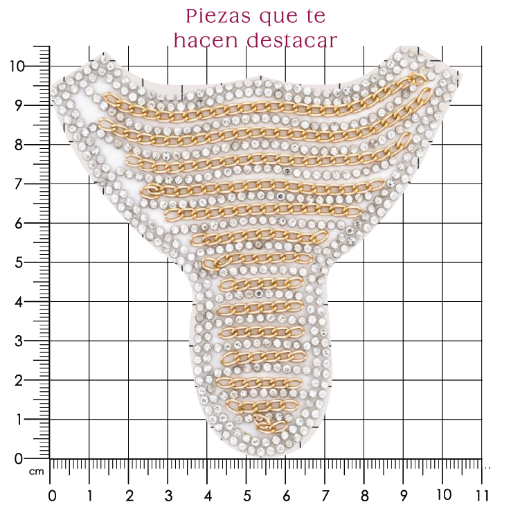 Chinela cristal con cadena cristal (Par) P243HC