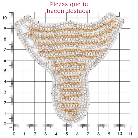 Chinela cristal con cadena cristal (Par) P243HC