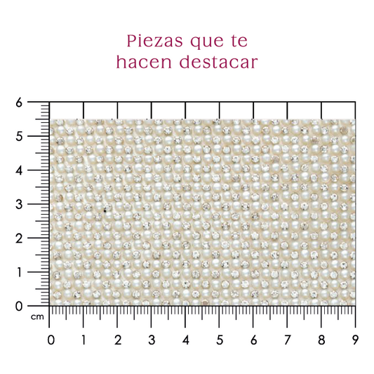Hoja de cristal con perla 3 mm (24x40) P247HC