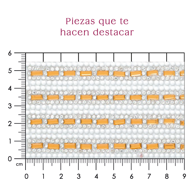 Hoja de cristal rectangular 3x7 golden+cristal con ceramica (24x40) P248HC