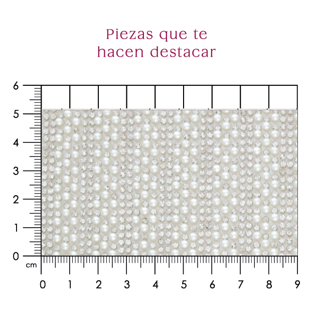 Hoja de cristal con perla 3 mm (24x40) P255HC