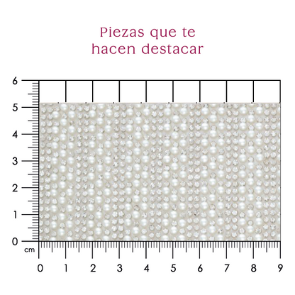 Hoja de cristal con perla 3 mm (24x40) P255HC