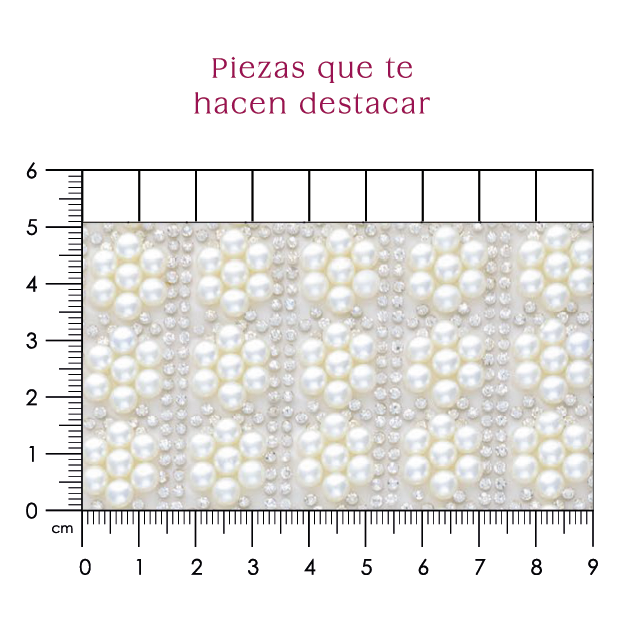 Hoja de cristal con perla 5 mm (24x40) P256HC