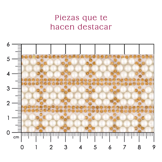 Hoja de cristal con perla 5 mm (24x40) P256HC