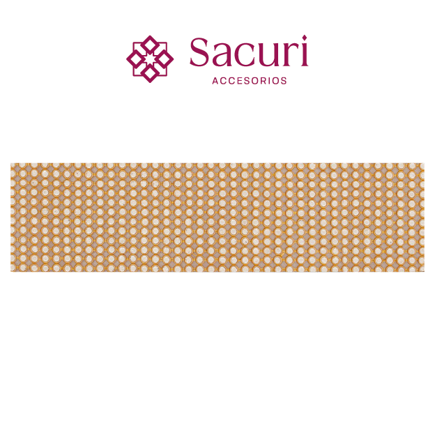 Malla cadena 4 mm dorado con cristal (40x110) P264HC