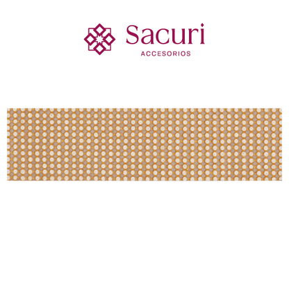 Malla cadena 4 mm dorado con cristal (40x110) P264HC