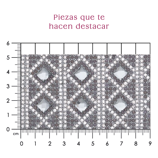 Hoja de cristal cuadro 8 mm humo c/caviar (24x40) P265HC