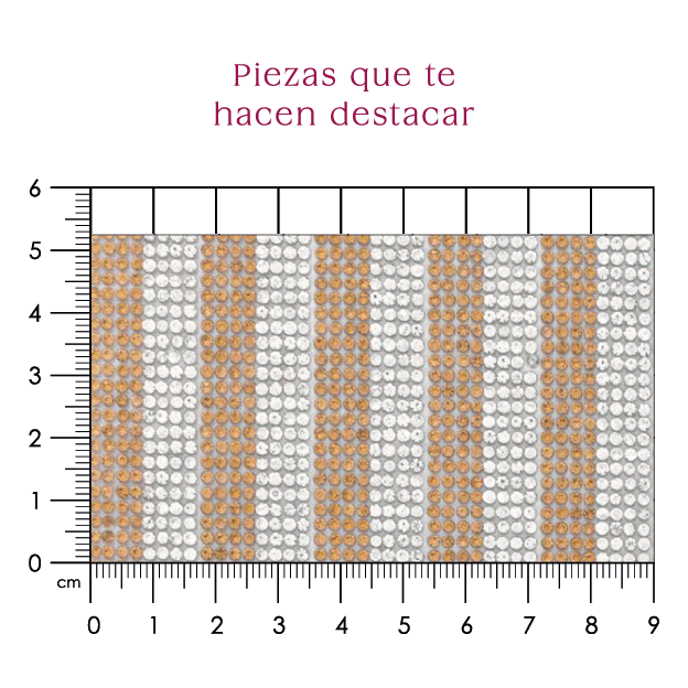 Hoja de cristal 2 mm cristal+golden (24x40) P270HC