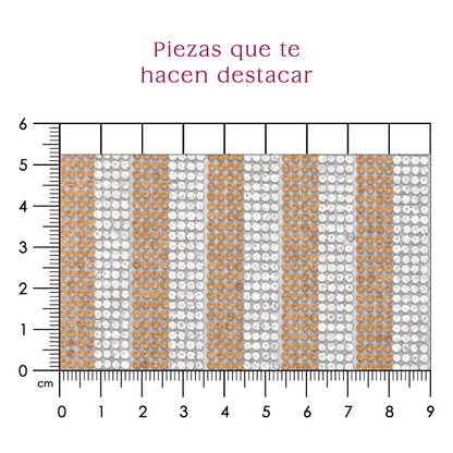 Hoja de cristal 2 mm cristal+golden (24x40) P270HC