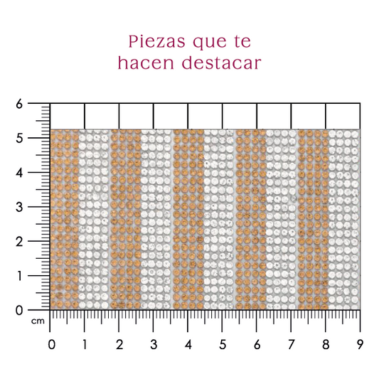 Hoja de cristal 2 mm cristal+golden (24x40) P270HC