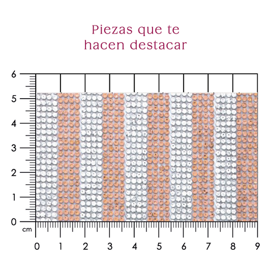 Hoja de cristal 2 mm cristal+LT peach (24x40) P271HC