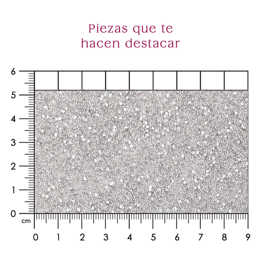 Hoja de cristal caviar c/cadena plata (24x40) P275HC