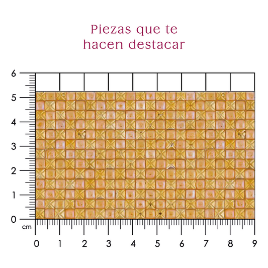 Hoja resina cuadro 4 mm golden+dorado (24x40) P277HC