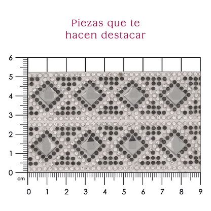 Hoja de cristal cuadro 8 mm humo (23x38) P278HC