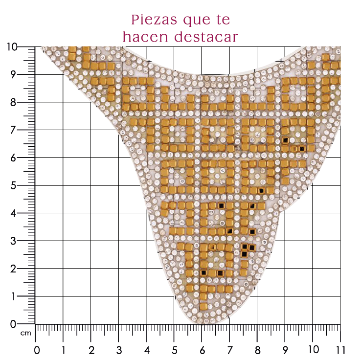 Chinela cristal 120x135 cristal+golden (Par) P285HC