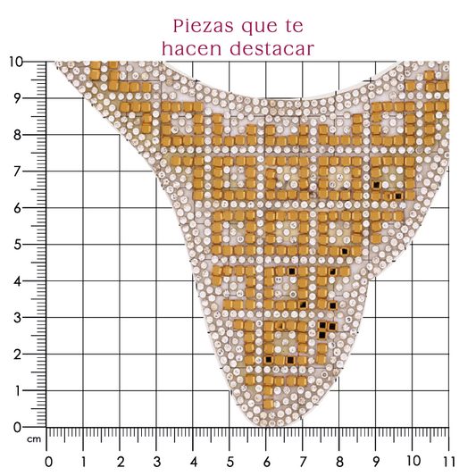 Chinela cristal 120x135 cristal+golden (Par) P285HC