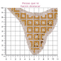 Chinela cristal 120x135 cristal+golden (Par) P285HC