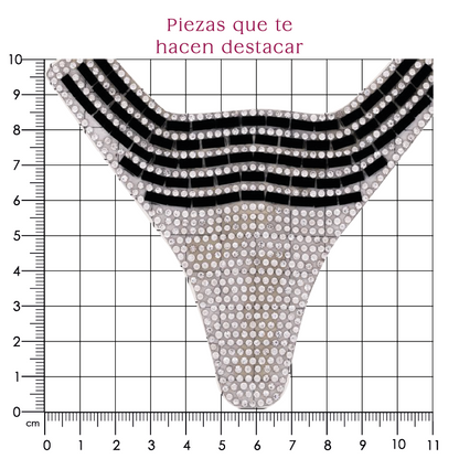 Chinela cristal 105x120 cristal+negro (Par) P287HC