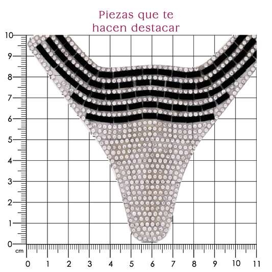 Chinela cristal 105x120 cristal+negro (Par) P287HC