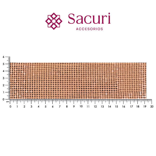 Malla aluminio 3 mm oro rosa (45x150) P296HC