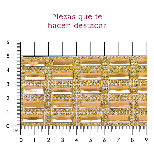Hoja de cristal recctangulo 5x15 Golden P29HC