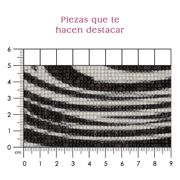 Hoja de cristal 2 mm estampado zebra (24x40) P301HC