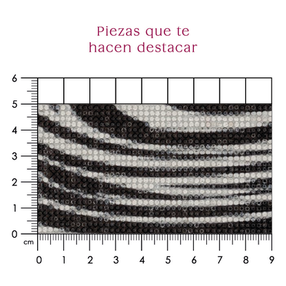 Hoja de cristal 2 mm estampado zebra (24x40) P301HC
