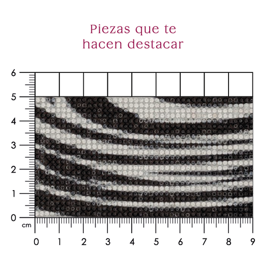 Hoja de cristal 2 mm estampado zebra (24x40) P301HC