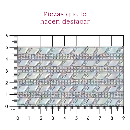 Hoja de cristal rombo 5x11 cristal (24x40) P308HC