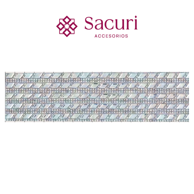 Hoja de cristal rombo 5x11 cristal (24x40) P308HC