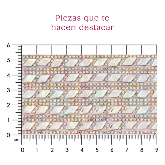Hoja de cristal rombo 5x11 AB (24x40) P309HC
