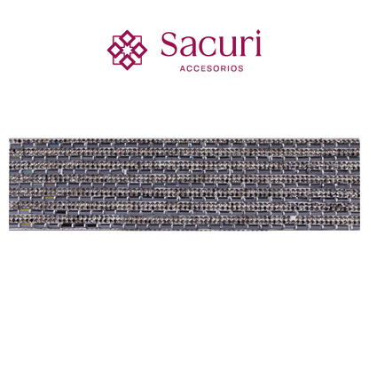 Hoja de cristal rectangulo 3x7 humo+hematita (24x40) P325HC