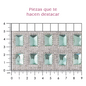 Hoja de cristal rectangulo 10x14 PERIDOT+cristal (24x40) P330HC