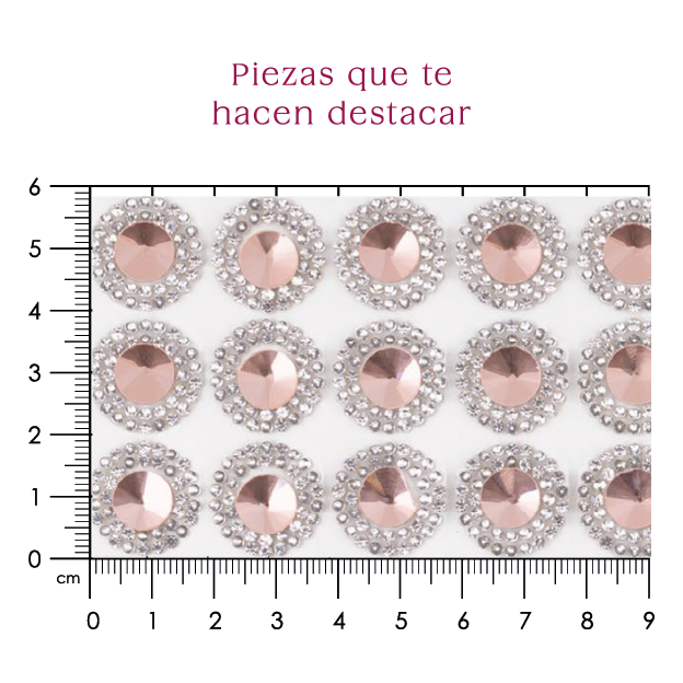 Suaje cristal redondo cristal+LT peach 18 mm (24x40) P336HC